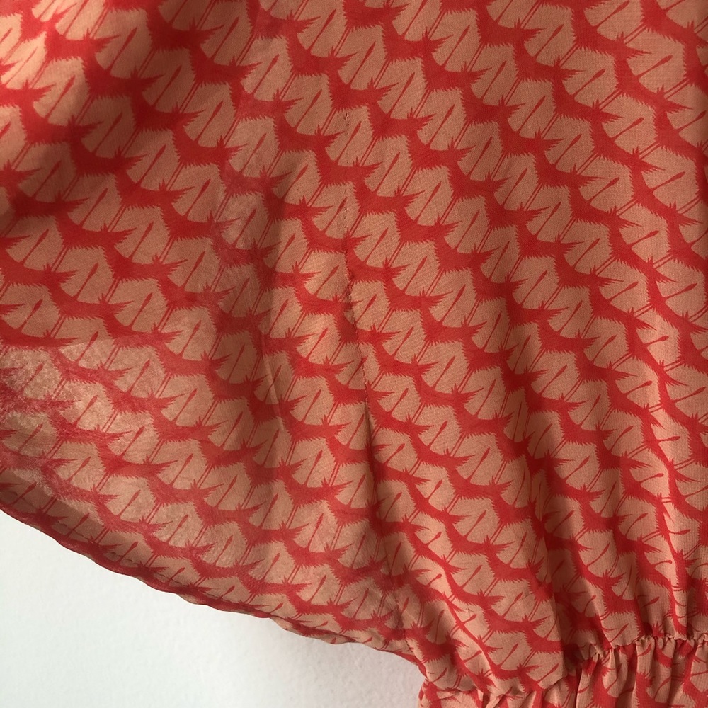 🤩*LIKE NEW* Chiffon Peplum Button-Up Blouse - Picture 6 of 7